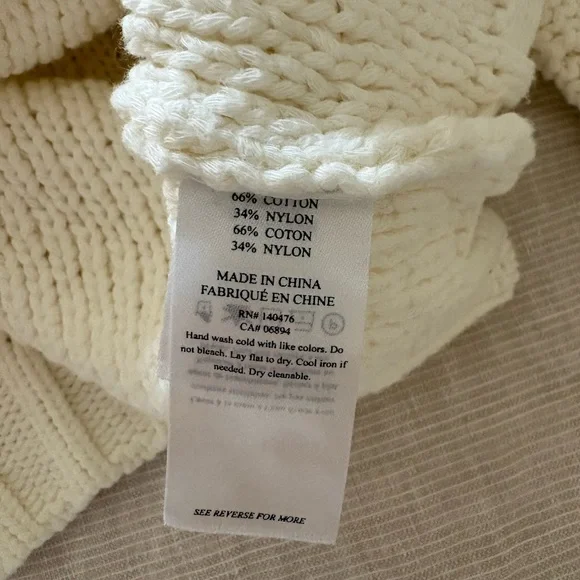 Faherty Cream Textured Crew Neck Sweater - Picture 5 of 9